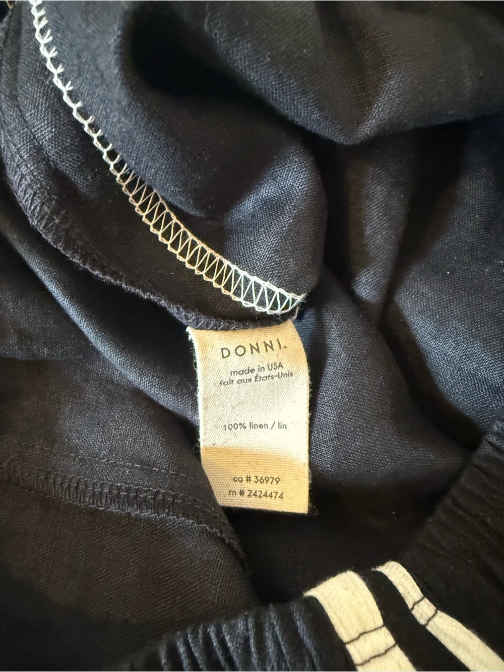 Donni The Linen Crop Stripe Pant - Picture 6 of 7